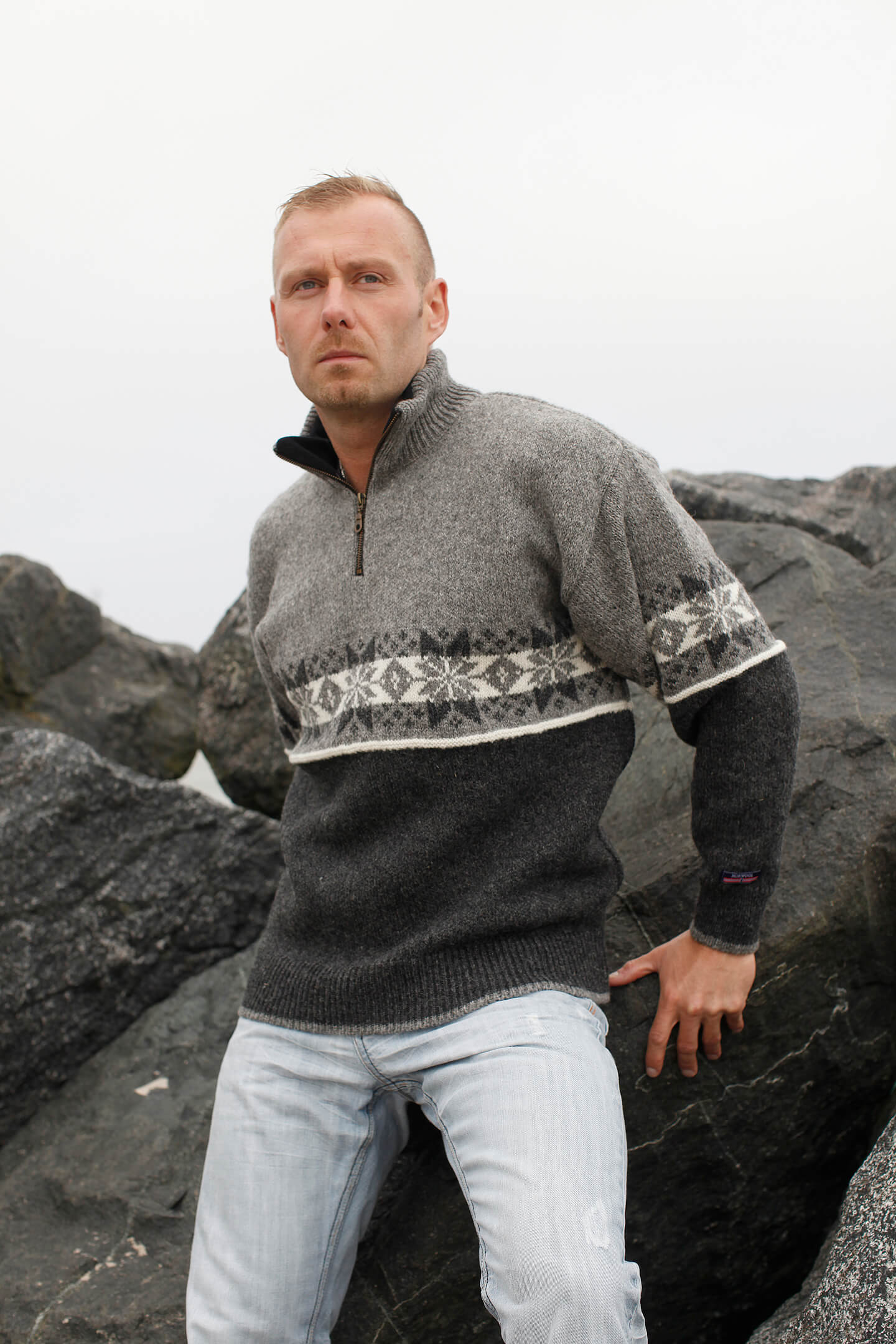 detektor ortodoks Afsnit Nordisk sweater strik fra Norwool af ren ny Norsk uld