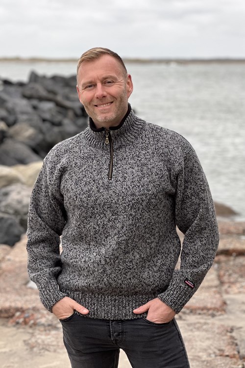 Klassisk norsk sweater NANSEN 100% uld fra NORWOOL