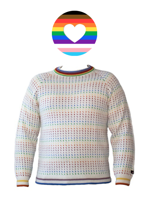 Pride sweater fra NORWOOL af 100% kamgarnsuld 