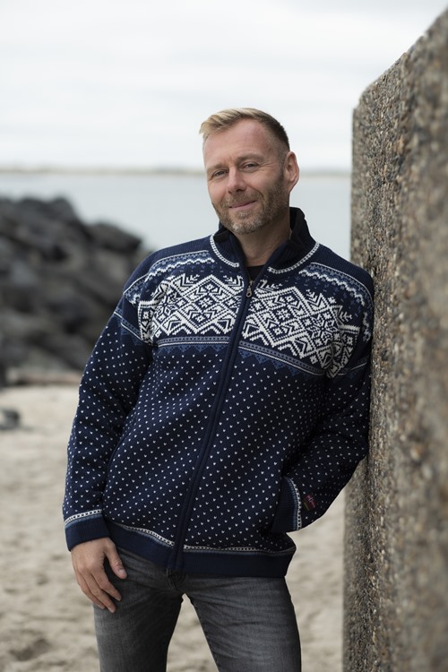 Windbreaker jakke fra Norske Gjestal exclusive af 100% kamgarnsuld