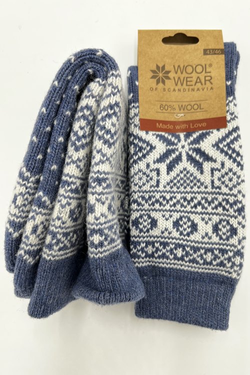 Kraftige uldsokker af 60% lammeuld fra WOOLWEAR of Scandinavia
